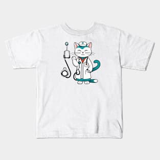 Doctor Cat Kids T-Shirt